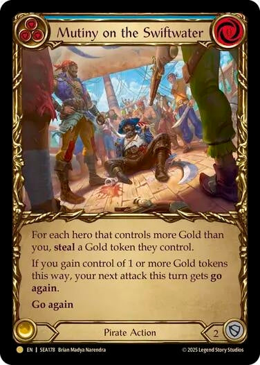 Image for Mutiny on the Swiftwater (Treasure) (SEA178) (High Seas) - Flesh and Blood TCG