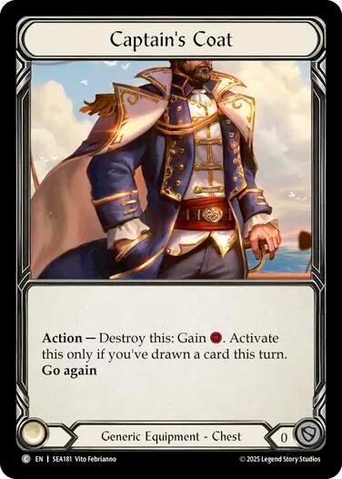 Image for Captain's Coat (Treasure) (SEA181) (High Seas) - Flesh and Blood TCG