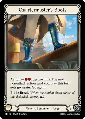 Image for Quartermaster's Boots (Treasure) (SEA185) (High Seas) - Flesh and Blood TCG