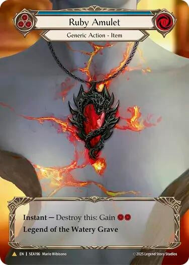 Image for Ruby Amulet (Treasure) (SEA196) (High Seas) - Flesh and Blood TCG