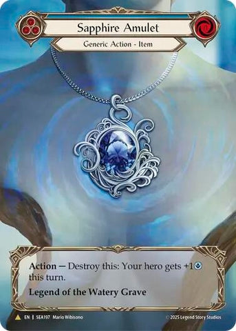 Image for Sapphire Amulet (Treasure) (SEA197) (High Seas) - Flesh and Blood TCG