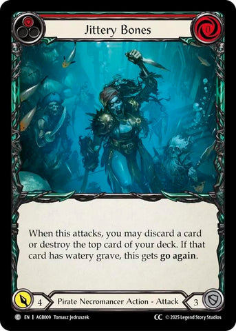 Image for Jittery Bones (Red) (CC Tag) (AGB009) (Armory Deck: Gravy Bones) - Flesh and Blood TCG