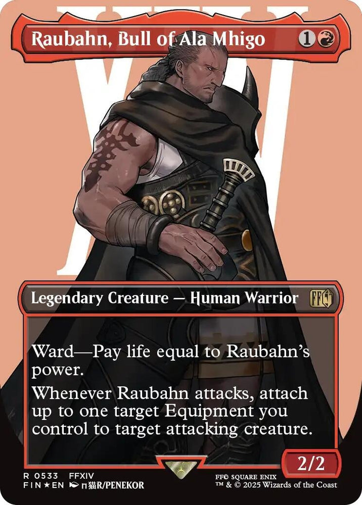 Image for Raubahn, Bull of Ala Mhigo (Borderless) (Surge Foil) (533) [FINAL FANTASY] - Magic: The Gathering
