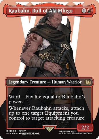 Image for Raubahn, Bull of Ala Mhigo (Borderless) (Surge Foil) (533) [FINAL FANTASY] - Magic: The Gathering