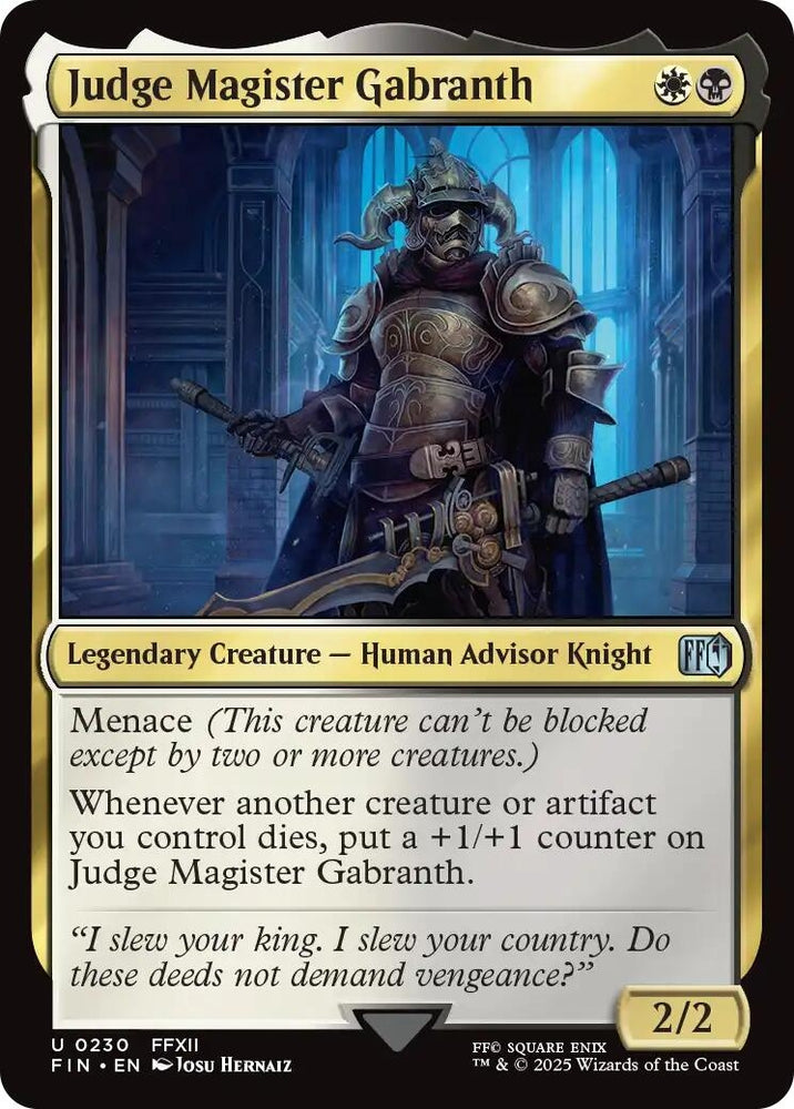 Image for Judge Magister Gabranth (230) [FINAL FANTASY] - Magic: The Gathering