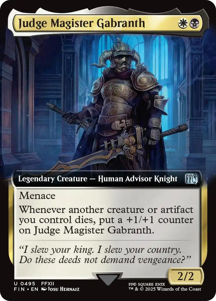 Image for Judge Magister Gabranth (Extended Art) (495) [FINAL FANTASY] - Magic: The Gathering