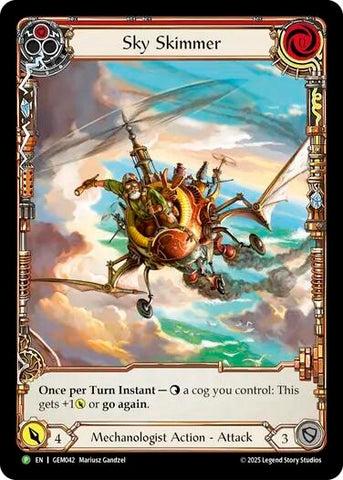 Image for Sky Skimmer (Red) (GEM042) (GEM Pack 2) - Flesh and Blood TCG