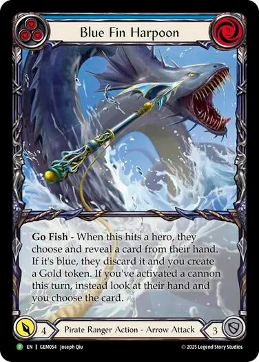 Image for Blue Fin Harpoon (GEM054) (GEM Pack 2) - Flesh and Blood TCG