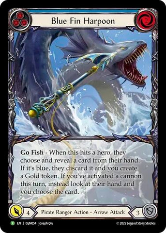 Image for Blue Fin Harpoon (GEM054) (GEM Pack 2) - Flesh and Blood TCG