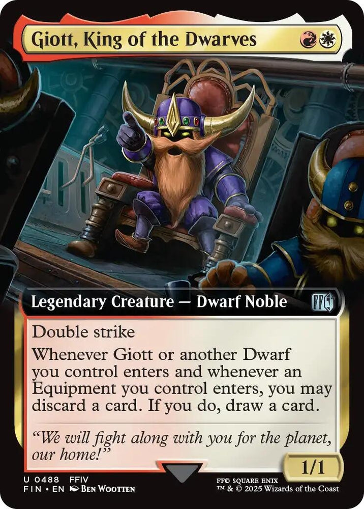 Image for Giott, King of the Dwarves (Extended Art) (488) [FINAL FANTASY] - Magic: The Gathering