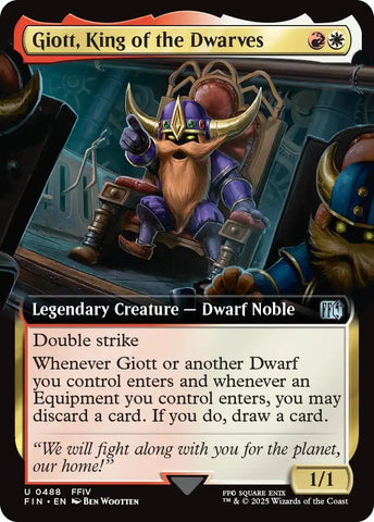 Image for Giott, King of the Dwarves (Extended Art) (488) [FINAL FANTASY] - Magic: The Gathering