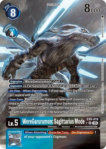 WereGarurumon: Sagittarius Mode (Alternate Art) (EX9-019 SR) [Versus Monsters]