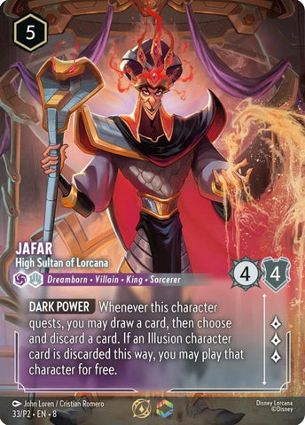 Jafar - High Sultan of Lorcana (Store Championship) (33/P2) [Disney Lorcana Promo Cards]