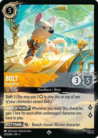 Image for Bolt - Superdog (223/204) (223/204) (Illumineer's Quest: Palace Heist) - Disney Lorcana