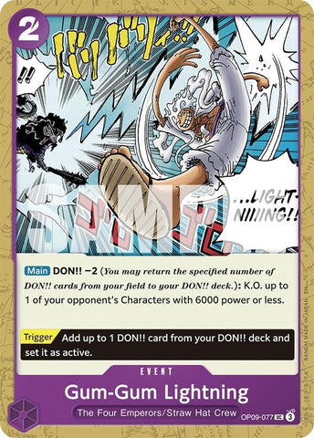 Gum-Gum Lightning (Reprint) (OP09-077) [Starter Deck 26: PURPLE/BLACK Monkey.D.Luffy]