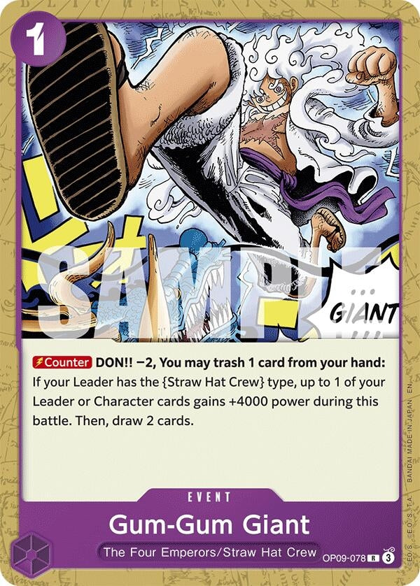 Gum-Gum Giant (Reprint) (OP09-078) [Starter Deck 26: PURPLE/BLACK Monkey.D.Luffy]
