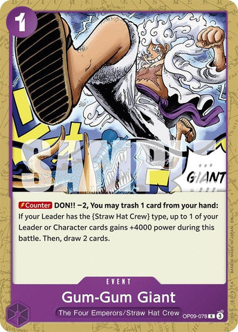 Gum-Gum Giant (Reprint) (OP09-078) [Starter Deck 26: PURPLE/BLACK Monkey.D.Luffy]