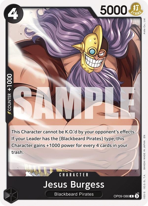 Jesus Burgess (Reprint) (OP09-086) [Starter Deck 27: BLACK Marshall.D.Teach]