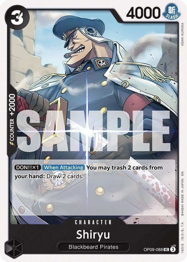Shiryu (Reprint) (OP09-088) [Starter Deck 27: BLACK Marshall.D.Teach]
