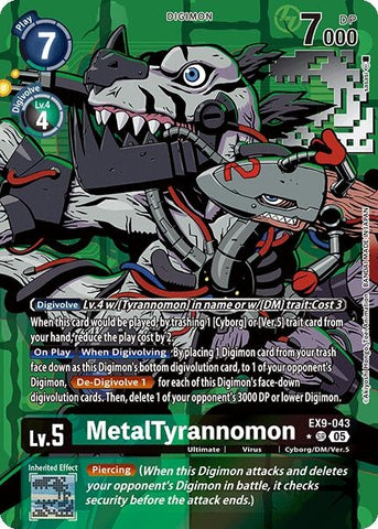 MetalTyrannomon (Alternate Art) (EX9-043 SR) [Versus Monsters]