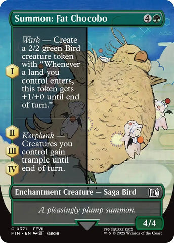 Image for Summon: Fat Chocobo (Borderless) (371) [FINAL FANTASY] - Magic: The Gathering