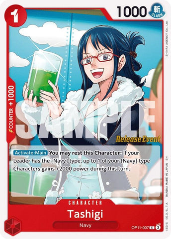 Image for Tashigi (OP11-007) (A Fist of Divine Speed Release Event Cards) - One Piece Card Game