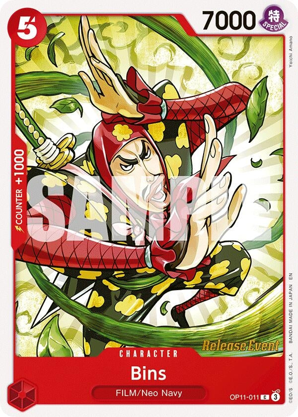 Image for Bins (OP11-011) (A Fist of Divine Speed Release Event Cards) - One Piece Card Game