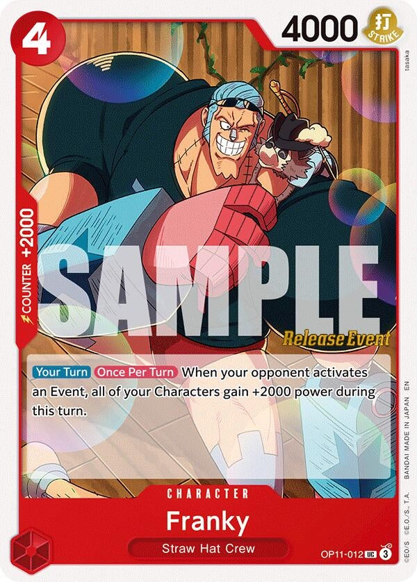 Image for Franky (OP11-012) (A Fist of Divine Speed Release Event Cards) - One Piece Card Game