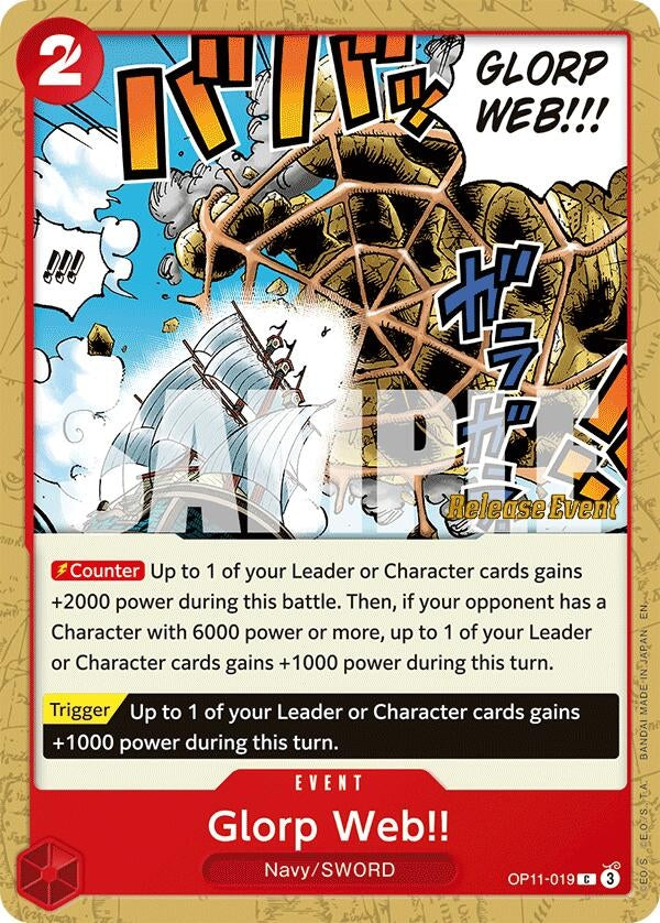 Image for Glorp Web!! (OP11-019) (A Fist of Divine Speed Release Event Cards) - One Piece Card Game