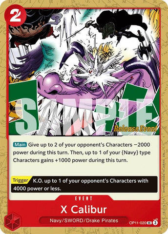 Image for X Calibur (OP11-020) (A Fist of Divine Speed Release Event Cards) - One Piece Card Game