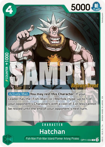 Image for Hatchan (OP11-034) (A Fist of Divine Speed Release Event Cards) - One Piece Card Game