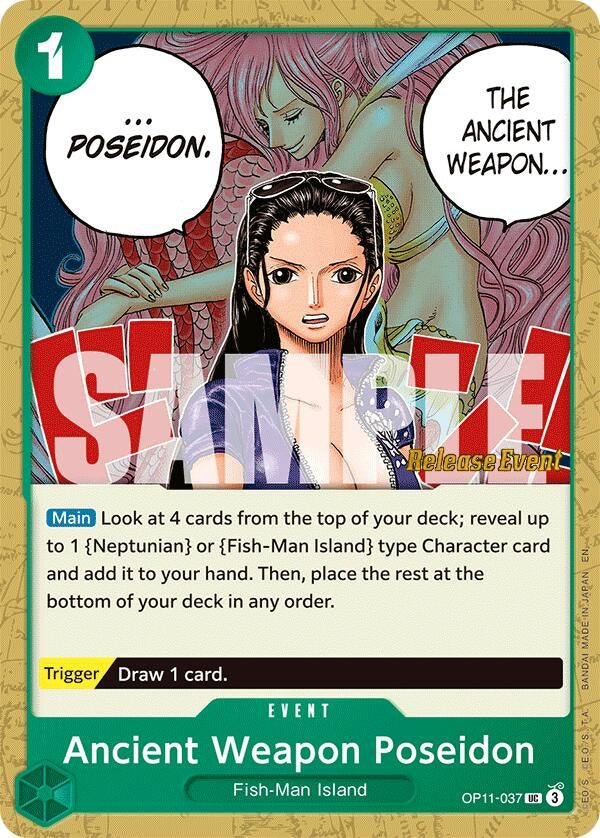 Image for Ancient Weapon Poseidon (OP11-037) (A Fist of Divine Speed Release Event Cards) - One Piece Card Game