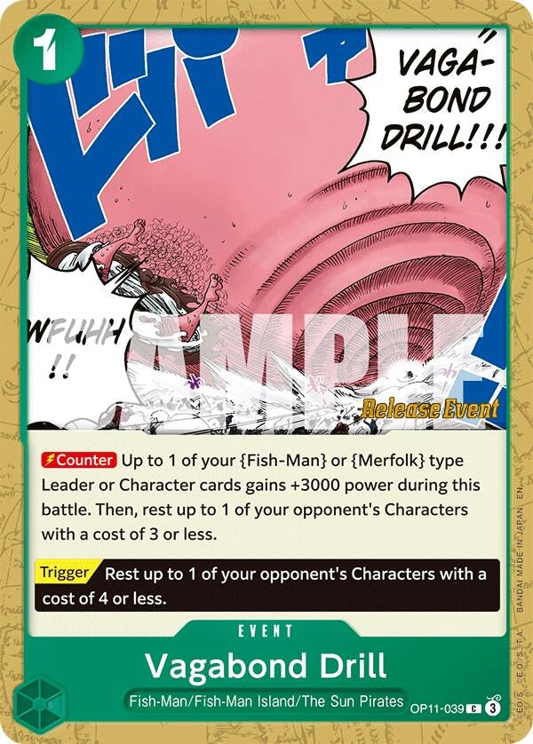 Image for Vagabond Drill (OP11-039) (A Fist of Divine Speed Release Event Cards) - One Piece Card Game