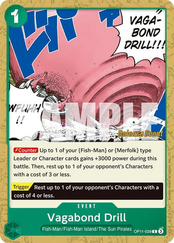 Image for Vagabond Drill (OP11-039) (A Fist of Divine Speed Release Event Cards) - One Piece Card Game