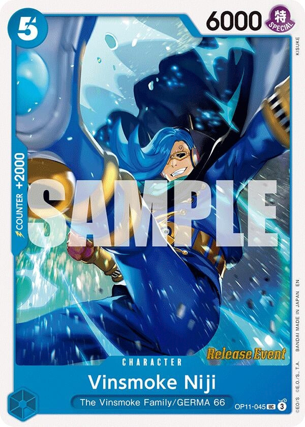 Image for Vinsmoke Niji (OP11-045) (A Fist of Divine Speed Release Event Cards) - One Piece Card Game