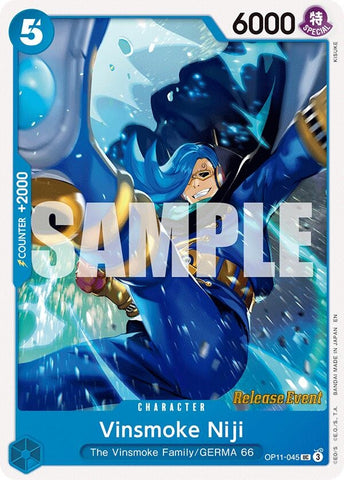 Image for Vinsmoke Niji (OP11-045) (A Fist of Divine Speed Release Event Cards) - One Piece Card Game