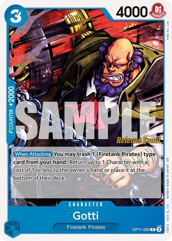Image for Gotti (OP11-050) (A Fist of Divine Speed Release Event Cards) - One Piece Card Game