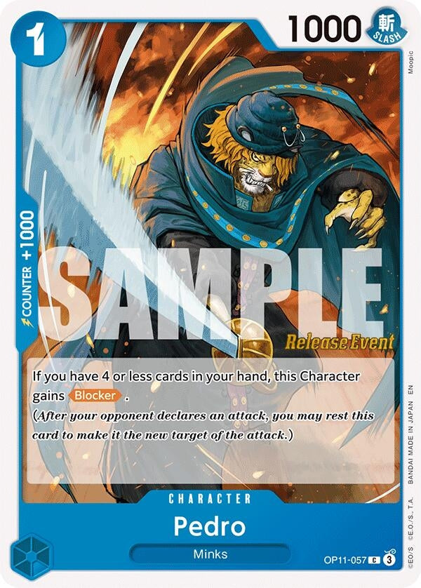 Image for Pedro (OP11-057) (A Fist of Divine Speed Release Event Cards) - One Piece Card Game