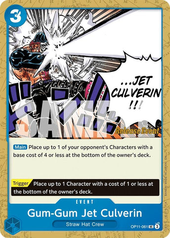 Image for Gum-Gum Jet Culverin (OP11-061) (A Fist of Divine Speed Release Event Cards) - One Piece Card Game