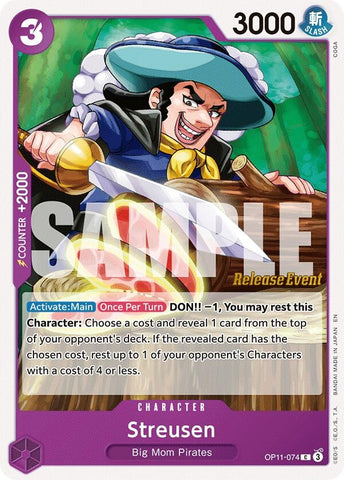 Image for Streusen (OP11-074) (A Fist of Divine Speed Release Event Cards) - One Piece Card Game