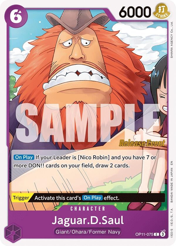 Image for Jaguar.D.Saul (OP11-075) (A Fist of Divine Speed Release Event Cards) - One Piece Card Game