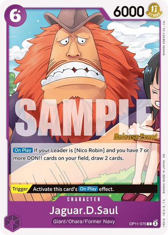Image for Jaguar.D.Saul (OP11-075) (A Fist of Divine Speed Release Event Cards) - One Piece Card Game