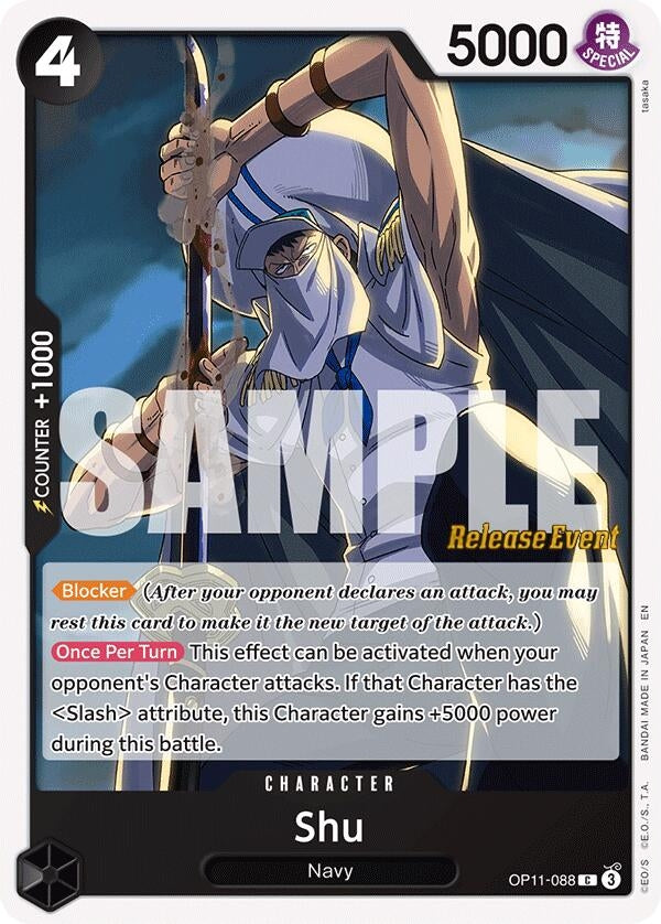 Image for Shu (OP11-088) (A Fist of Divine Speed Release Event Cards) - One Piece Card Game