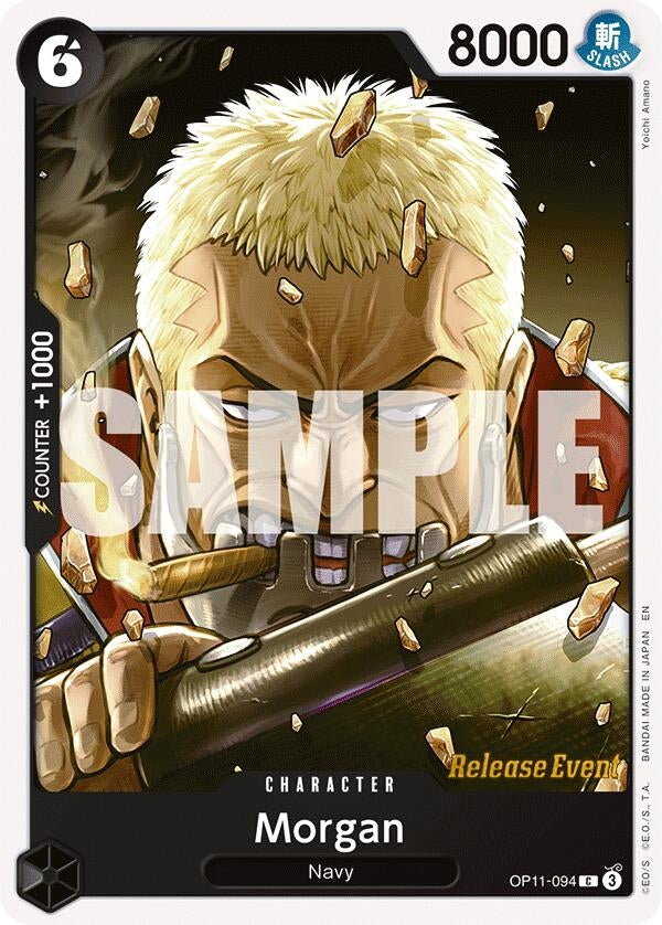 Image for Morgan (OP11-094) (A Fist of Divine Speed Release Event Cards) - One Piece Card Game