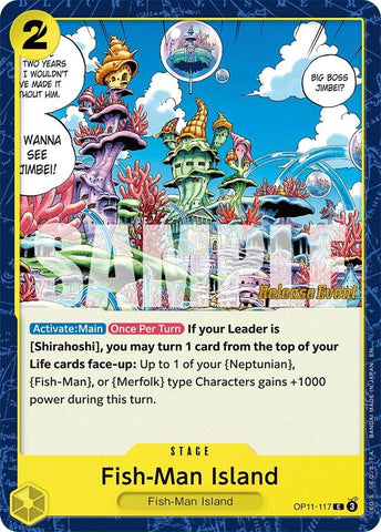 Image for Fish-Man Island (OP11-117) (A Fist of Divine Speed Release Event Cards) - One Piece Card Game