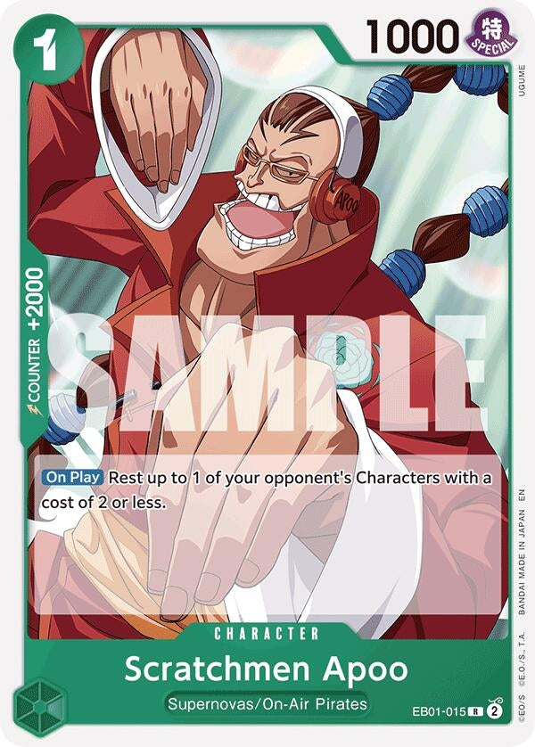Scratchmen Apoo (Reprint) (EB01-015) [Starter Deck 24: GREEN Jewelry Bonney]