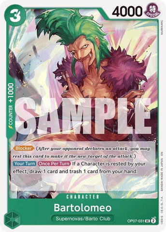 Bartolomeo (Reprint) (OP07-031) [Starter Deck 24: GREEN Jewelry Bonney]