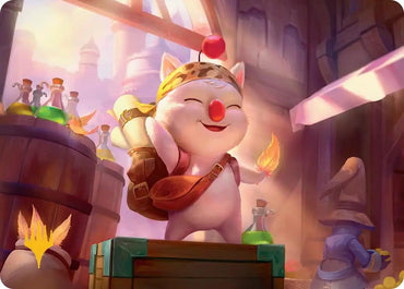 Image for Stiltzkin, Moogle Merchant Art Card (Gold-Stamped Planeswalker Symbol) (3) [Art Series: FINAL FANTASY] - Magic: The Gathering