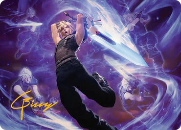 Image for Cloud's Limit Break Art Card (Gold-Stamped Signature) (23) [Art Series: FINAL FANTASY] - Magic: The Gathering