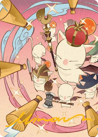 Image for Summon: Good King Mog XII Art Card (Gold-Stamped Signature) (41) [Art Series: FINAL FANTASY] - Magic: The Gathering